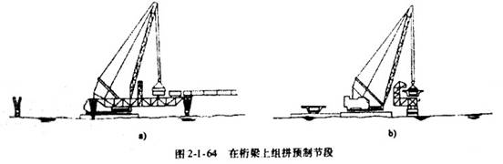 用臨時支承組拼預(yù)制節(jié)段逐孔施工