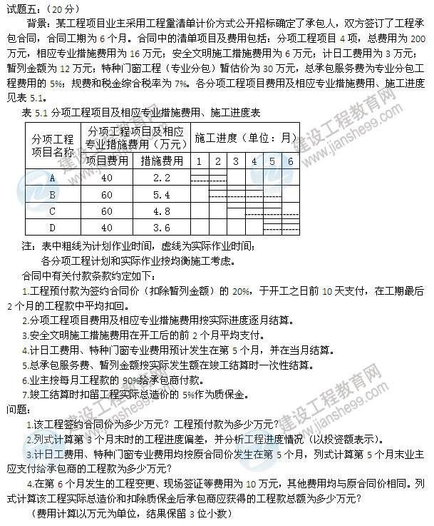 2012年造價工程師試題