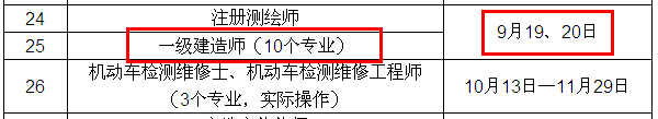 2015年一級(jí)建造師考試時(shí)間確定為9月19、20日