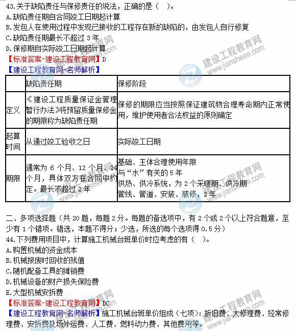 2012年造價工程師《工程計(jì)價》試題及詳細(xì)答案解析（六）