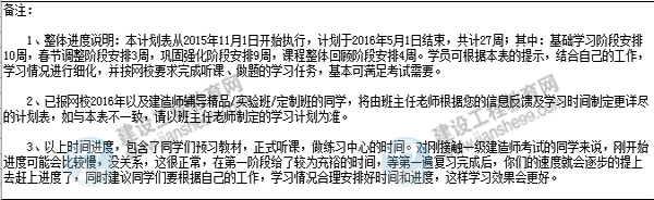 2016年一級建造師執(zhí)業(yè)資格考試預(yù)習(xí)階段學(xué)習(xí)計劃