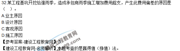 2017年二建《建設(shè)工程施工管理》試題及答案解析（31-40）