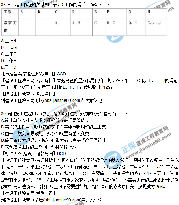 2017年一級(jí)建造師《項(xiàng)目管理》試題及答案（81-90）