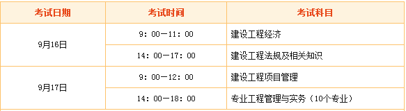 上海2018年一級建造師考試時間是什么時候？