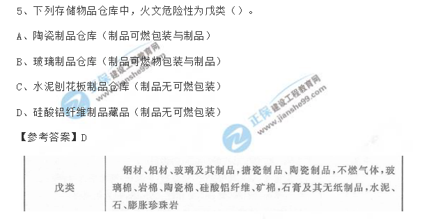 2018一級(jí)消防工程師《消防安全技術(shù)實(shí)務(wù)》試題第5題