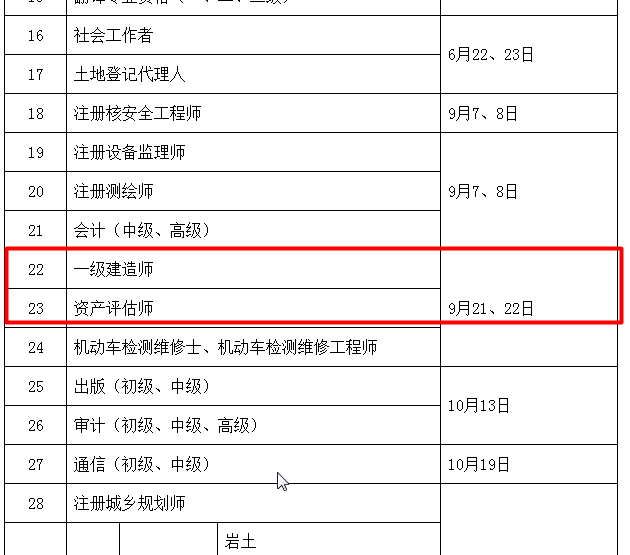 一級(jí)建造師考試時(shí)間