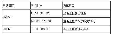二建考試時間