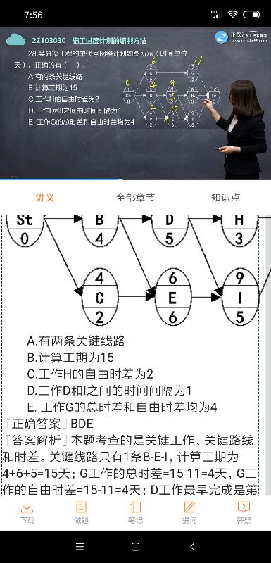 自由時差和總時差-問題