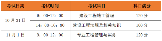 二建考試時間