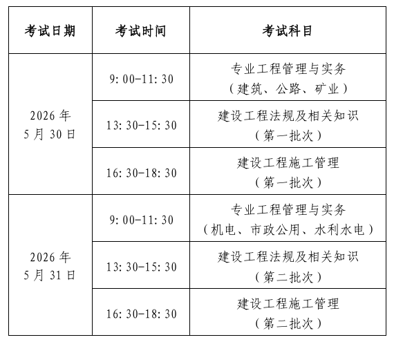 考試安排 考試安排