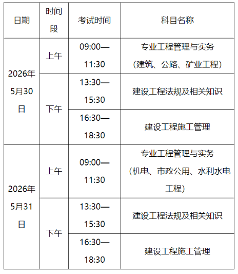 考試時(shí)間 考試時(shí)間